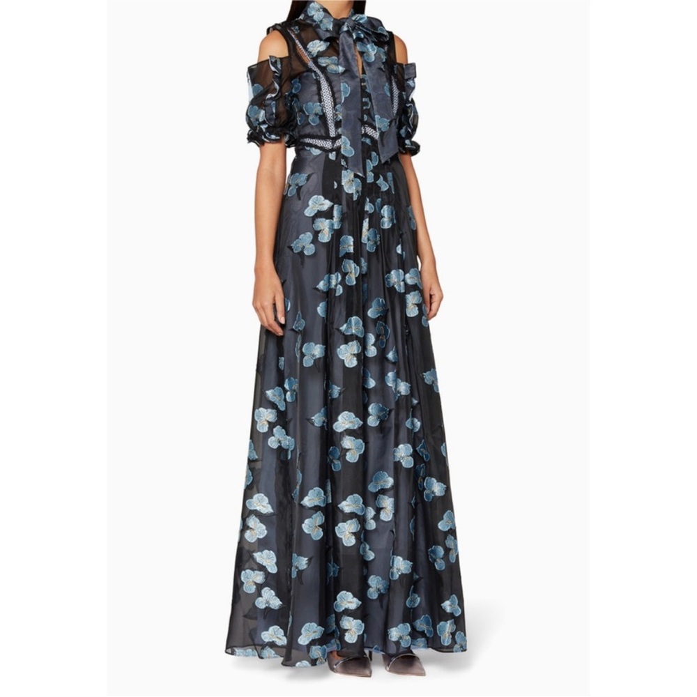 Self- portrait floral print maxi dress